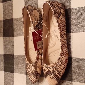 Womens HITIDESNAKE print flats size 10